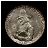 1921 Commemorative Half Pilgrim BU