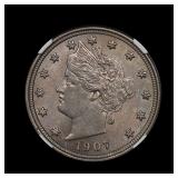 1907 Liberty V Nickel NGC MS-62