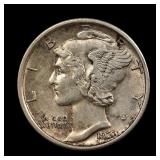 1923 S Mercury Silver Dime AU Better Date