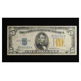 1934 A $5 North African Gold Seal Note Currency