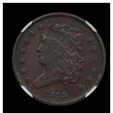 1835 Half Cent 1/2c NGC AU Details
