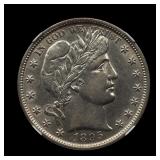 1895 Barber Half Dollar NGC AU-53 Bright White