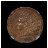 1865 Indian Head Cent Penny NGC UNC Civil War