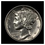 1928 D Mercury Silver Dime AU Better Date