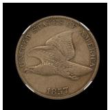 1857 Flying Eagle Cent NGC VF-35