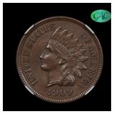 1909 Indian Head Cent Penny NGC MS-64 CAC WOW