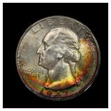1947 D Washington Silver Quarter NGC MS-65 TONED