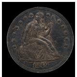 1849 Seated Liberty Silver Dollar Old NGC AU-50