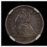 1838 Seated Liberty Silver Dime NGC AU-50