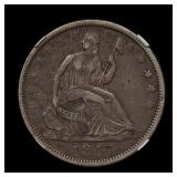 1847 Seated Liberty Silver Half Dollar NGC XF-45