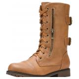 (SZ 6)DREAM PAIRS Women s Mid Calf Lace Up Boots w