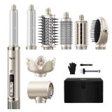Tqcir 8-in-1 Hot Air Styler & Hair Dryer Brush (Go