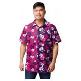 (SZ M)FOCO NASCAR Mens Driver Floral Button-Up Shi