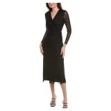 (SZ S)Anne Klein Womens MIDI Wrap Dress