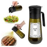 RPNEJIK 18oz Olive Oil Dispenser Sprayer 2-in-1 Gr