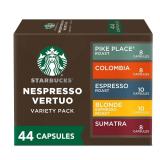Starbucks by Nespresso Vertuo Variety Pack, 44 pod