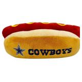 Pets First NFL Dallas Cowboys Hot Dog Plush Squeak