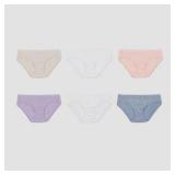 (SZ 6)Hanes Women s 6pk Pure Comfort Cotton Hipste