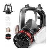 Full Face Gas Mask, Reusable Respirator Mask Survi