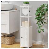 Kitsure Toilet Paper Holder Stand, 31.0' H, White