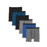 Hanes Men's Value Pack Assorted Boxer Briefs, 6 Pa