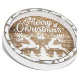 Putuo Decor Round Christmas Serving Tray