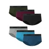 (SZ S)Men's Comfort Flex Mid-Rise Briefs 6-Pack Un