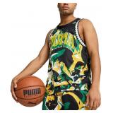 (SZ L)Puma Men s Rival Rage Mesh Graphic Tank - Gr