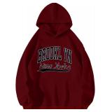 (SZ L)Women's Oversized Sweatshirt Los Angeles Cre