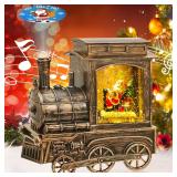 Garma Christmas Train Snow Globe Lantern with Proj