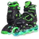 (SZ 5-8)MammyGol Kids Inline Skates 4-16 Light-Up
