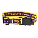 Pets First Minnesota Vikings Satin Dog Collar, Med