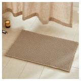 Waffle Bath Mat Non-Slip 30x20 Khaki, Farmhouse De
