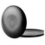 10.5' Dinner Plate Set 6   Opal Black Geometric Pl