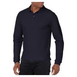 (SZ 36/37)IZOD Young Men's Long Sleeve Pique Polo