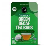 11-9B4 FGO Organic Green Decaf Tea, 100 Count,...