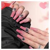 11-7B3 BABALAL Press-On Nails - Long, Pink...