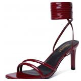 12-5A1 RIBONGZ Women's Strappy Square Open Toe...