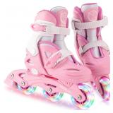 12-5A1 LOCAVUN Girl's Inline Skates with 4 Size...