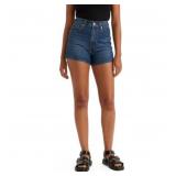 14-16B3 Levi's High-Waisted Cotton Mom Shorts -...