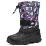 14-16B2 koppu Kids' Waterproof Snow Boots Slip...