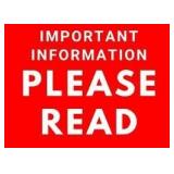 PICK UP DATES, NEW LOCATION & DIRECTIONS