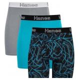 14-28D3 Hanes Men's Boxer Briefs - Blue/Gray, 3...
