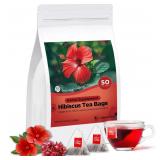 14-28A3 Pure Natural Hibiscus Tea Bags, Clear...