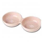 14-24B1 Wubby's Duo Diner Ceramic Pet Food Bowl...