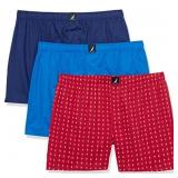 14-23C2 Nautica Men's Cotton Woven 3 Pack Boxer