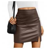 15-9C2 LILLUSORY Leather Skirt Pencil Skirts...