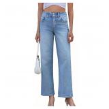 15-9C7 OFLUCK Women's Wide Leg Jeans High...