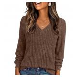 15-9B4 AUTOMET Womens V Neck Long Sleeve Shirt...