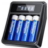 16-10C7 4-Bay LCD Battery Charger (USB-C) with...